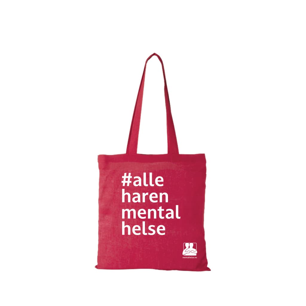 Rødt handlenett "Si det med ord" - Image 1
